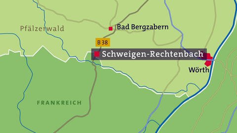 Karte Schweigen-Rechtenbach