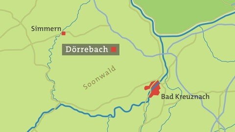 Karte Dörrebach