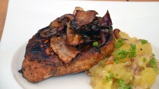 Hunsrücker Steak und Kartoffelsalat