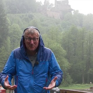 Reporter Markus Bundt in Römerberg-Mechtersheim bei Regen
