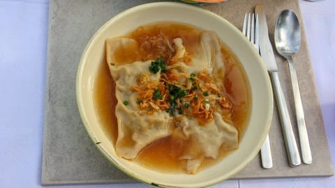 Maultaschen in der Brühe