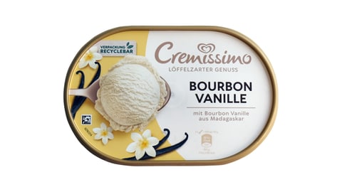 Verbraucherschützer von Foodwatch weisen auf eine kleinere Packungsgröße beim Langnese Eis "Cremissimo Bourbon Vanille" hin.