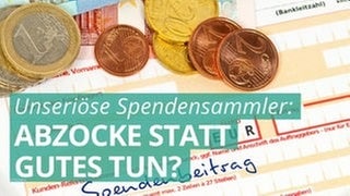 Überweisungsschein mit der Aufschrift Spendenbeitrag.