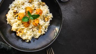 Risotto mit Kürbis aus dem Backofen