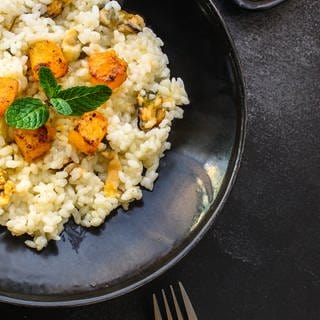 Risotto mit Kürbis aus dem Backofen