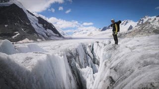 Gletscherspalte Aletschgletscher